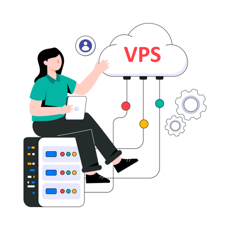 Alojamiento vps  Ilustración