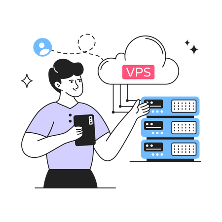 Alojamiento vps  Ilustración