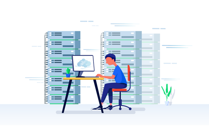 Alojamiento web  Ilustración