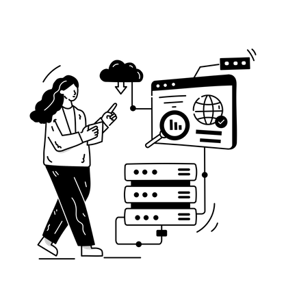 Alojamiento web  Illustration