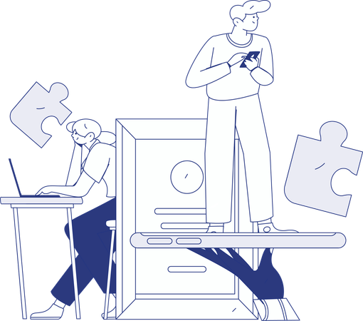 Alojamiento y desarrollo de sitios web  Ilustración