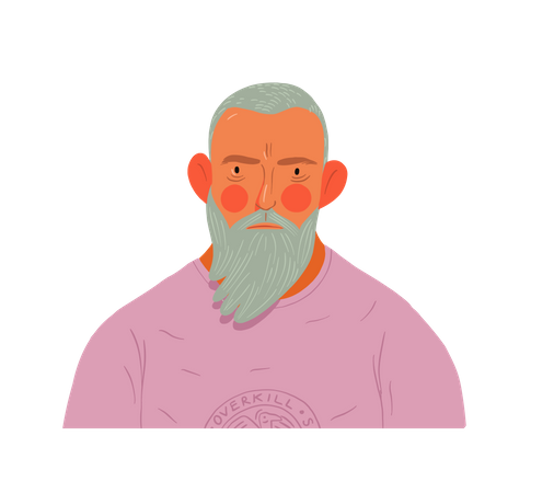Alter Mann  Illustration