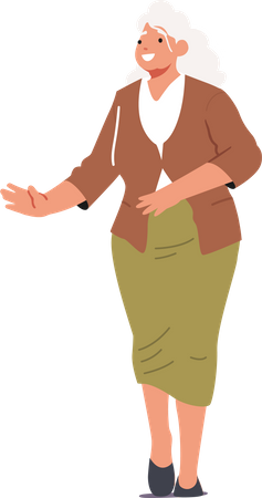 Älterer weiblicher Charakter  Illustration