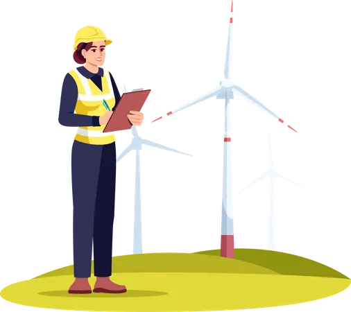 Alternative energy engineer  Illustration