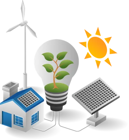 Alternative energy source  Illustration