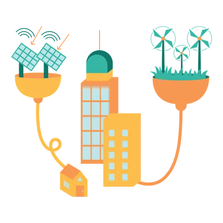 Alternative energy sources  Illustration