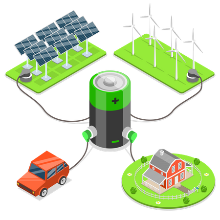 Alternative green energy Illustration