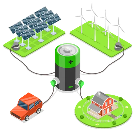 Alternative green energy Illustration