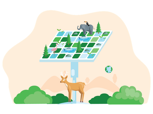 Alternative Green Energy Illustration