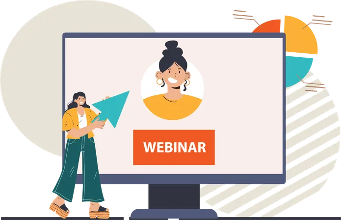 O aluno está participando do webinar  Ilustração