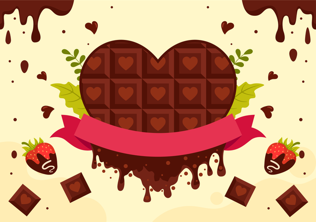 Amantes de chocolate  Ilustração