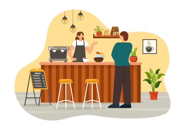 Amantes do café  Illustration