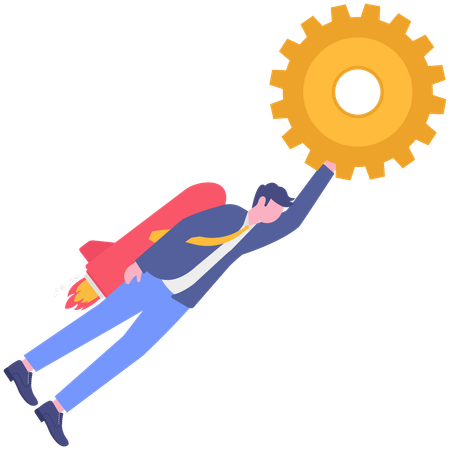 Ambiciones de empresario cumplidas  Ilustración