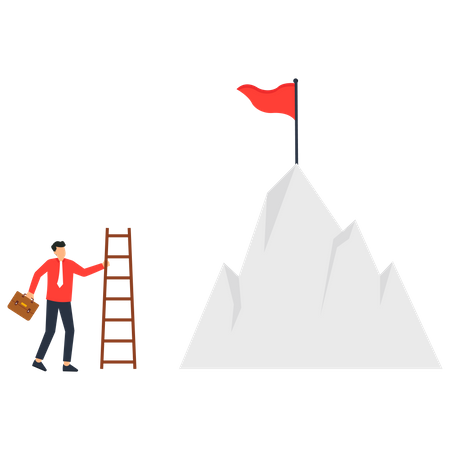 Ambition to success and achieve target  Illustration