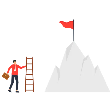 Ambition to success and achieve target  Illustration