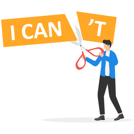 Ambitious man searching for new opportunities and goals  Illustration