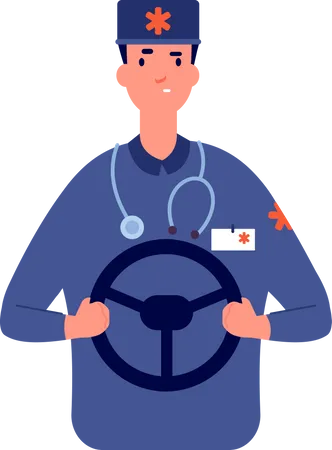 Ambulance driver Illustration