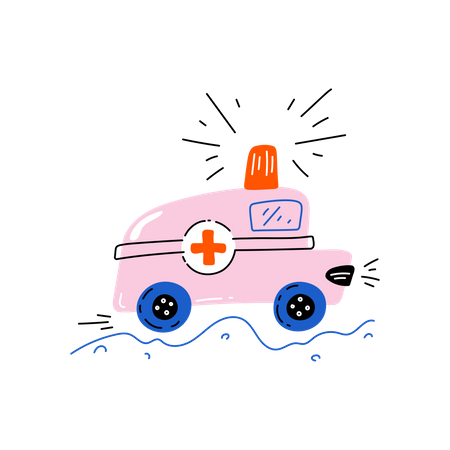 Voiture d'ambulance  Illustration