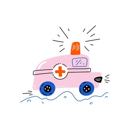 Voiture d'ambulance  Illustration