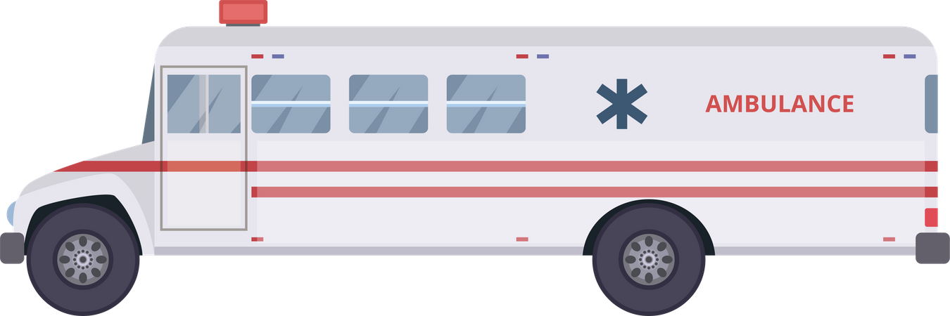 Ônibus ambulância  Ilustração