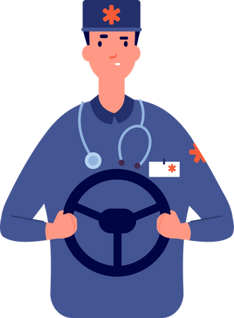 Conducteur d'ambulance  Illustration