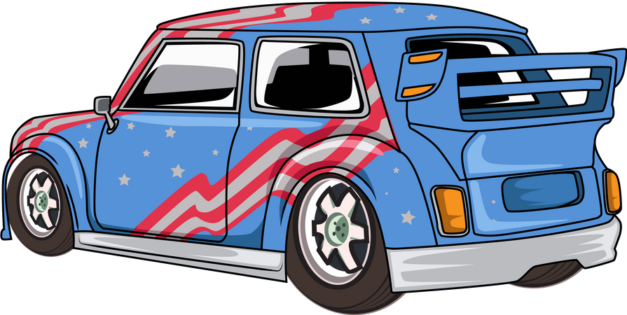 American classic car  Illustration