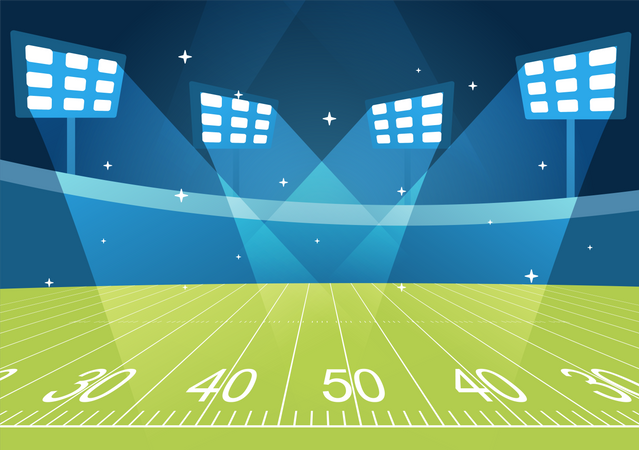 American Football ground  Illustration