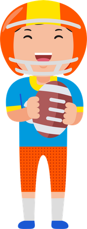 American Football Player  Illustration