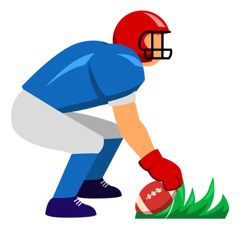 American Football Player  Illustration