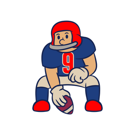 American Football Player  Illustration