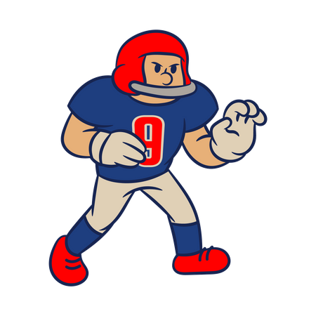 American Football Player  Illustration