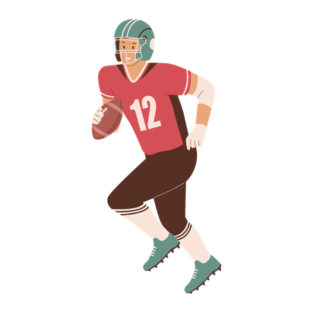 American football player playing tournament  Illustration
