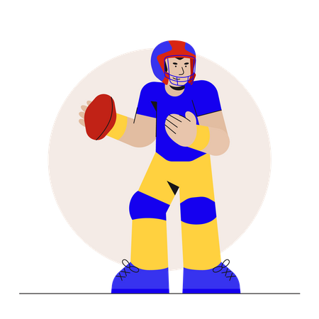 Amerikanischer Footballspieler  Illustration