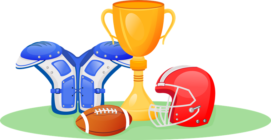 American football trophy Illustration