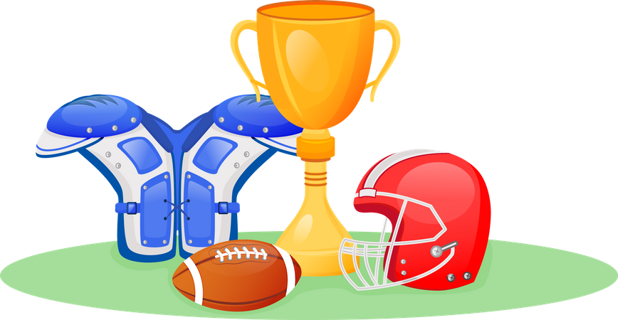 American football trophy  Illustration