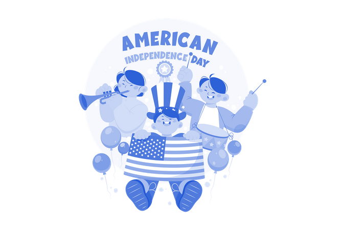 American Independence Day  Illustration