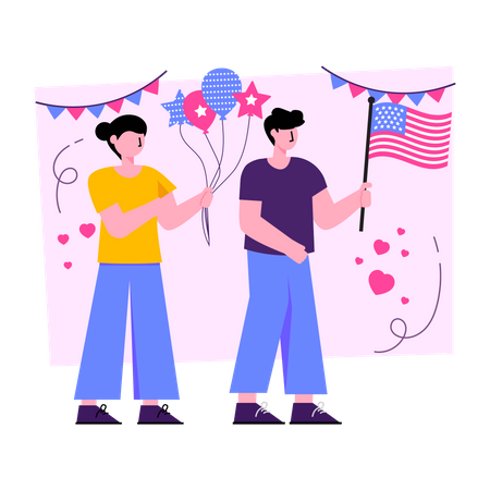 American Independence Day  Illustration