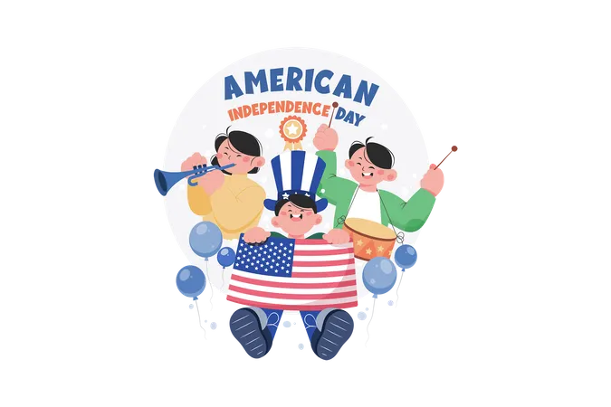 American Independence Day  Illustration