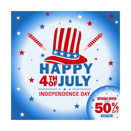 American Independence Day Sale  Illustration