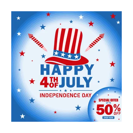 American Independence Day Sale  Illustration