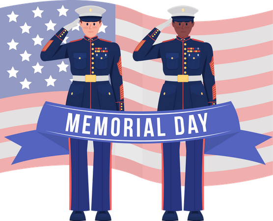 American Memorial day Illustration