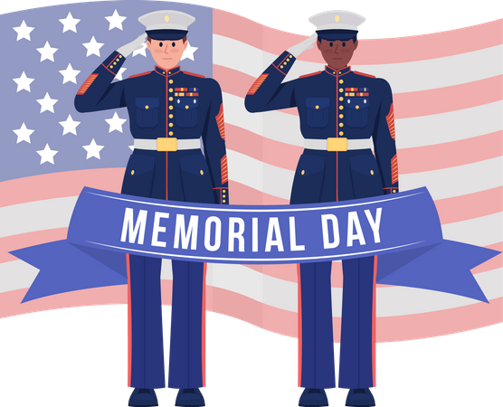 American Memorial day  Illustration