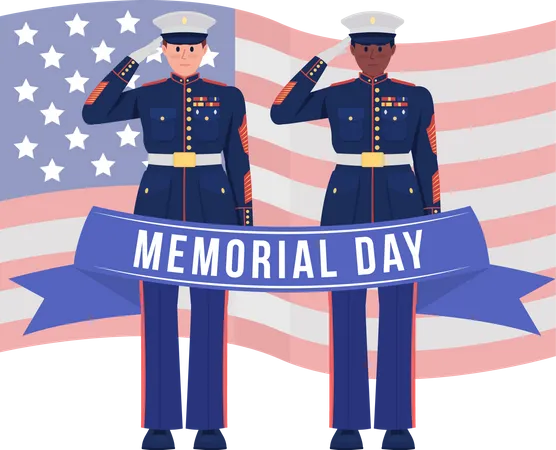 American Memorial day  Illustration