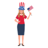 illustration american girl