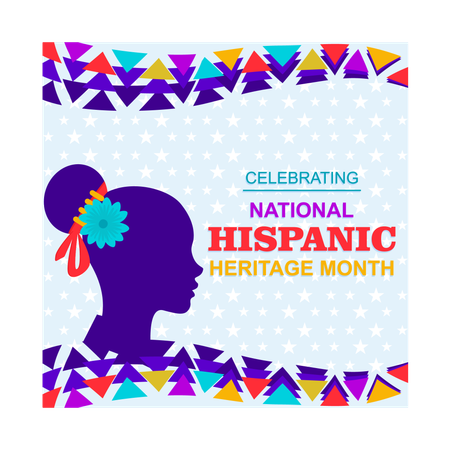 Americans celebrate hispanic heritage month  Illustration