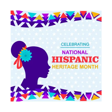 Americans celebrate hispanic heritage month  Illustration