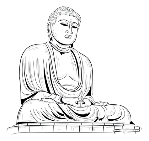 Amida Buddha Illustration