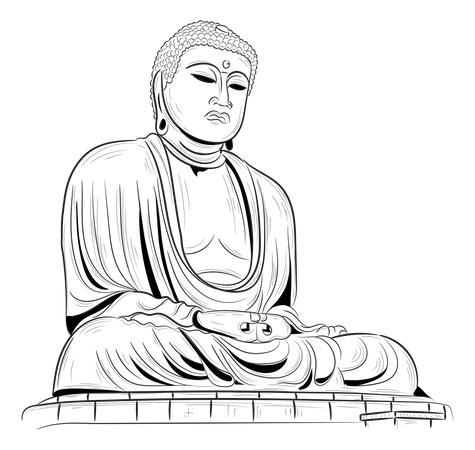 Amida Buddha  Illustration