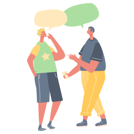 Amigos conversando entre si  Ilustração