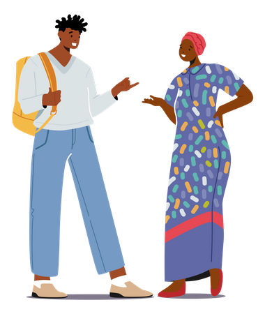 Amigos conversando entre si  Ilustração